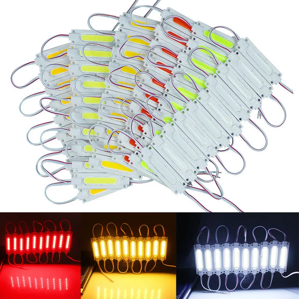 10pcs/lot Injection with Lens COB LED Module Waterproof LED Backlight for Sign Channel Letter DC12V 2W IP68