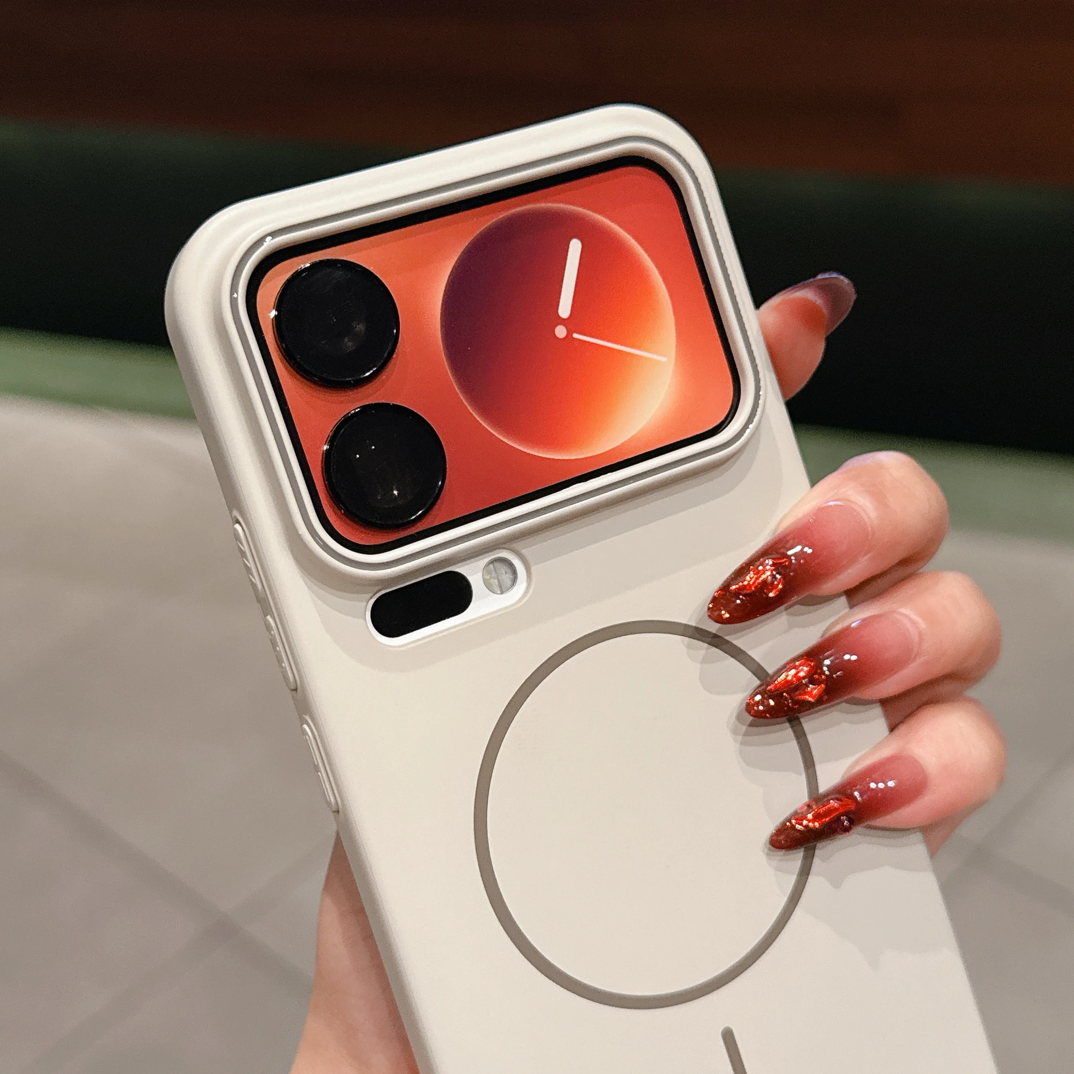 Enhanced Product Title:  
Sleek Matte Magnetic Phone Case with Wireless Charging Compatibility