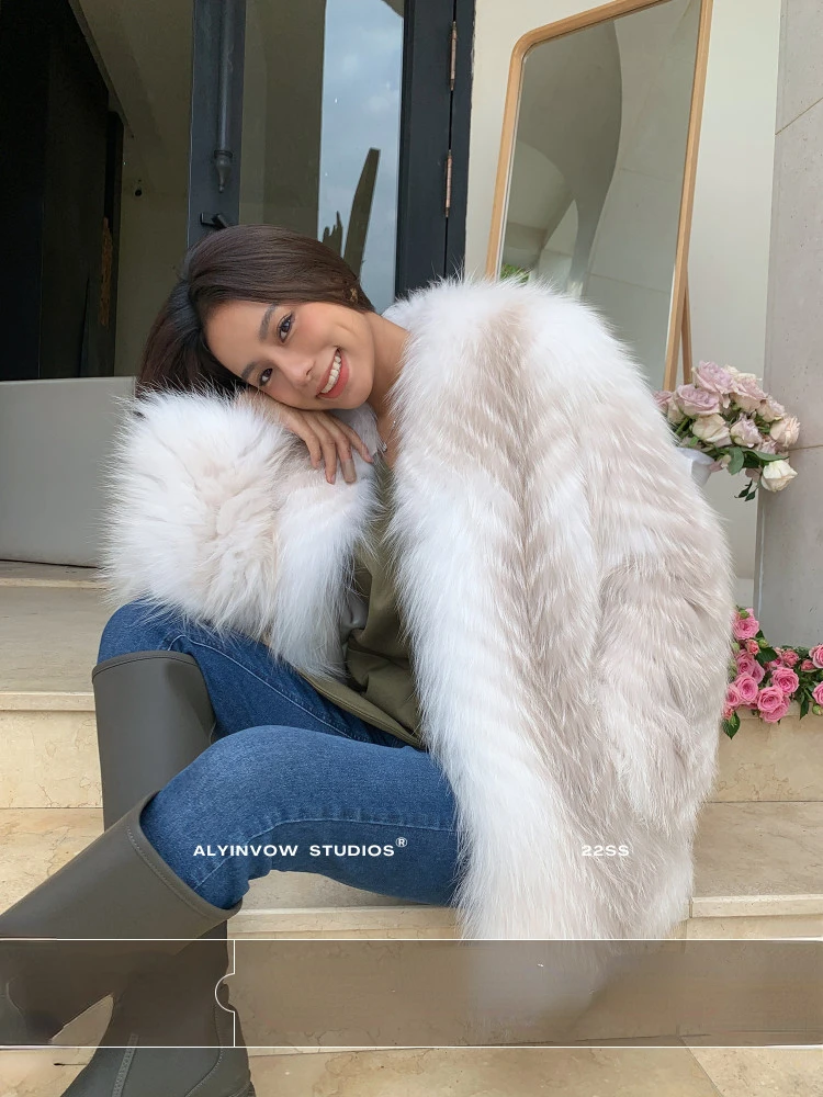 Sasha Angel Agate Fox Fox Fur 2022 New Young Fur Fur Coat