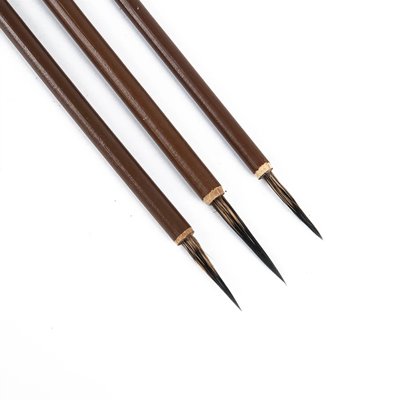 3pcs Paint Brush Calligraphy Brush Weasel Hair Hook Line Fine For Art