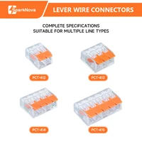 10 ชิ้นสีส้ม Universal Type Lever ตัวเชื่อมต่อสายไฟ Quick Connect Terminal Block Plug - in เทอร์มินัล 250 โวลต์ 32A สําหรับสายไฟ 1