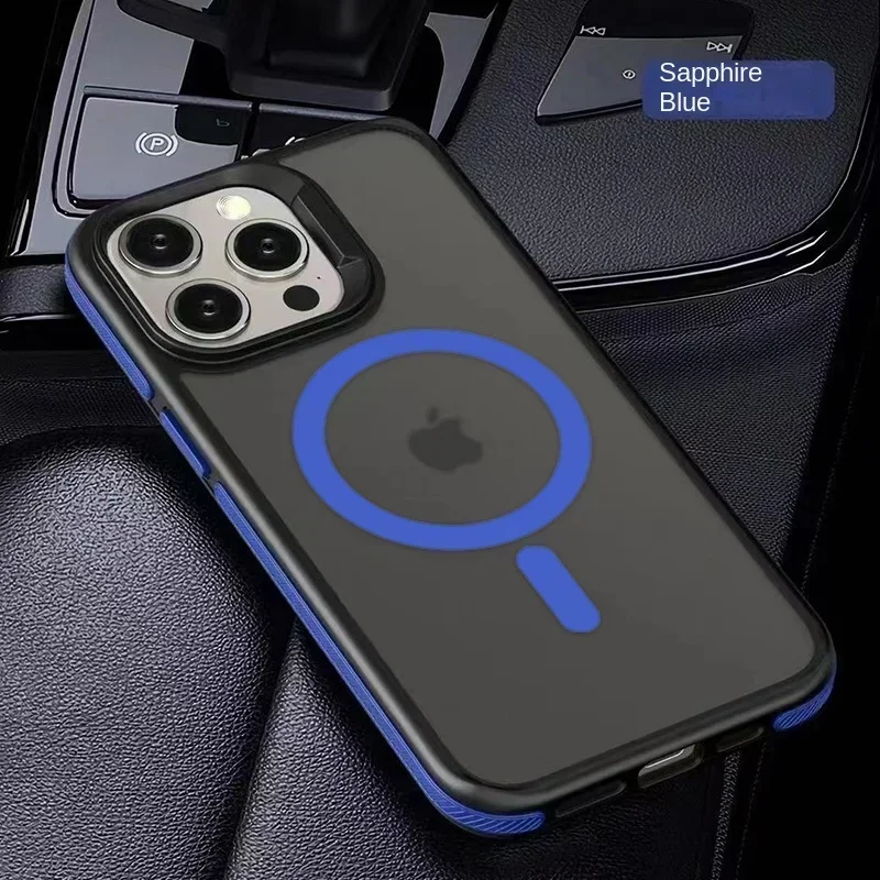 Premium Magnetic Matte Translucent Armor Shockproof Case with Magsafe