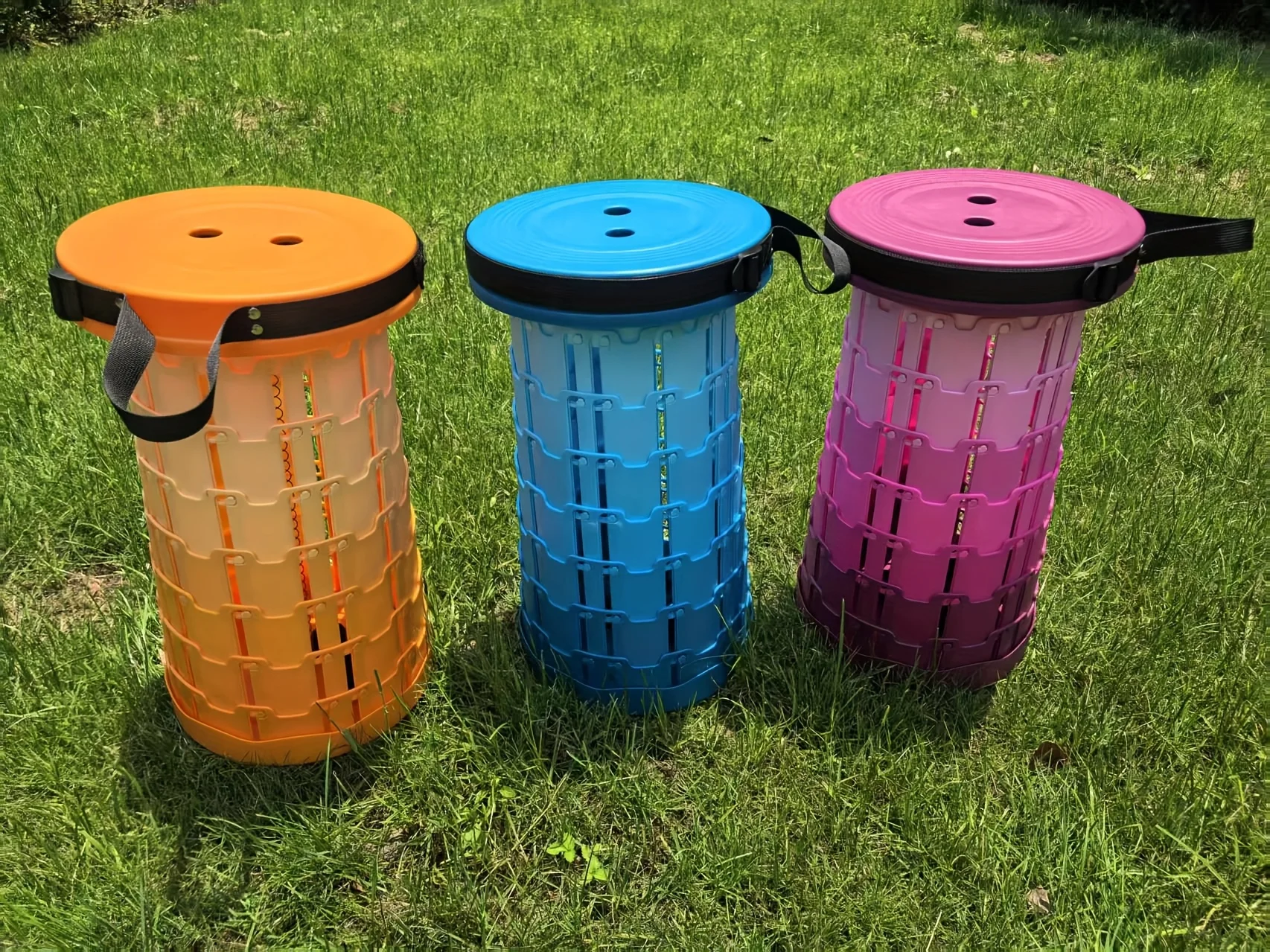 Tabouret pliant hauteur réglable robuste - Siège portable capacité lourde pour pêche et BBQ