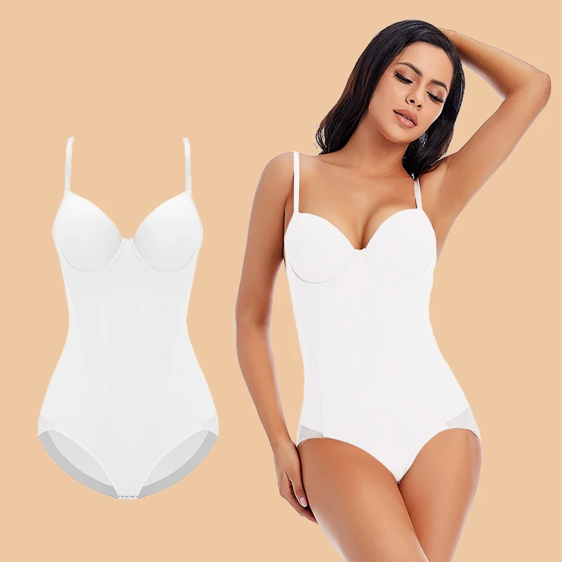 White Bodysuit Women Shapewear | Solid Underwire Shapewear | Solid  Shapewear Bodysuit - Shapers - Aliexpress