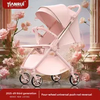 Poussette bébé tout-terrain inclinable et pliable, poussette parapluie ultra-légère pour enfants 1