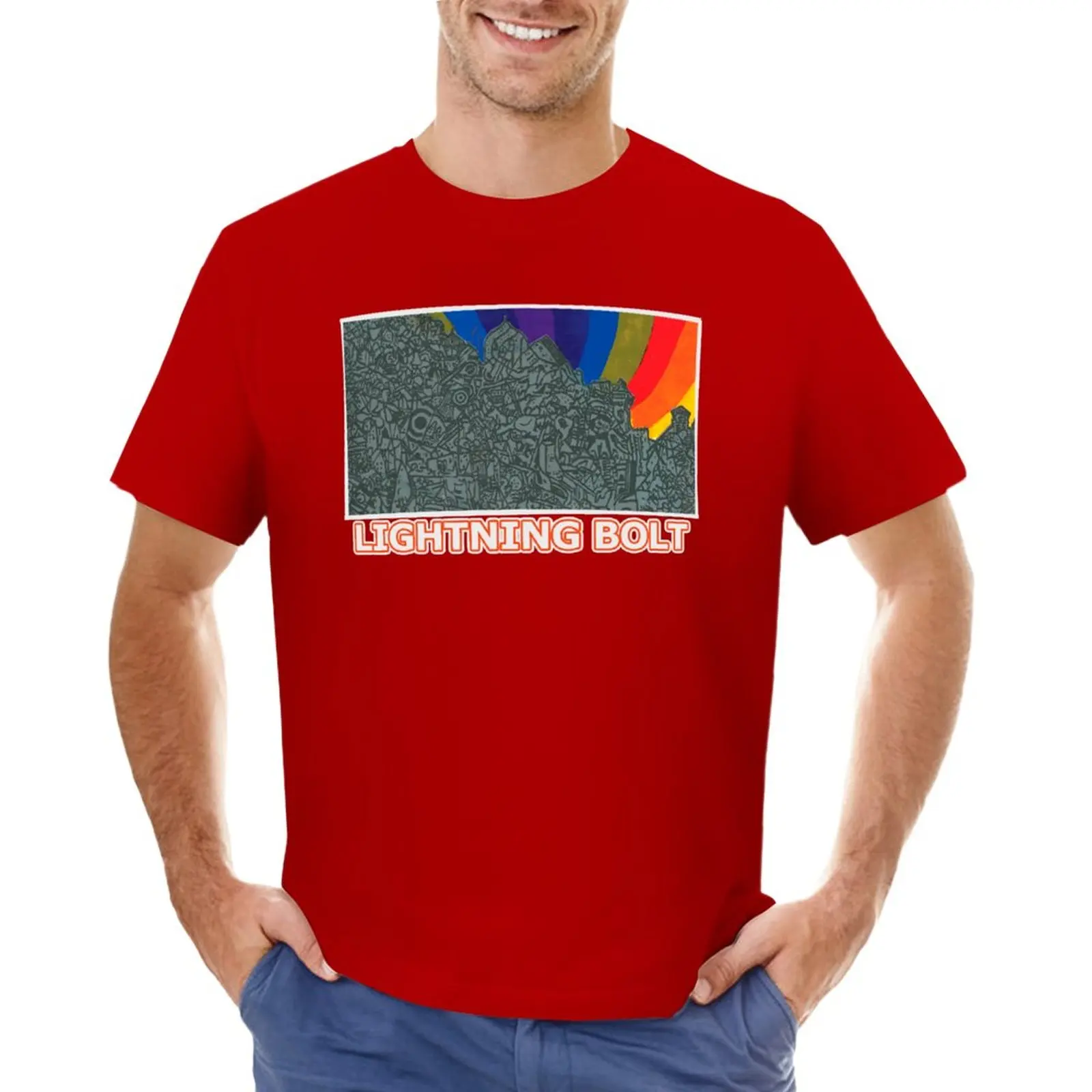 

Lightning Bolt T-Shirt heavyweights vintage clothes anime clothes Men's t-shirt