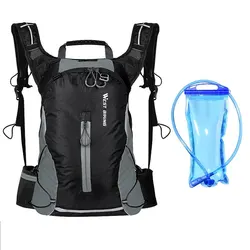 Ultralight Breathable Outdoor Hydration Backpack - 16L for Cycling, Sport, Travel & Hiking (Gray With Water Bag)