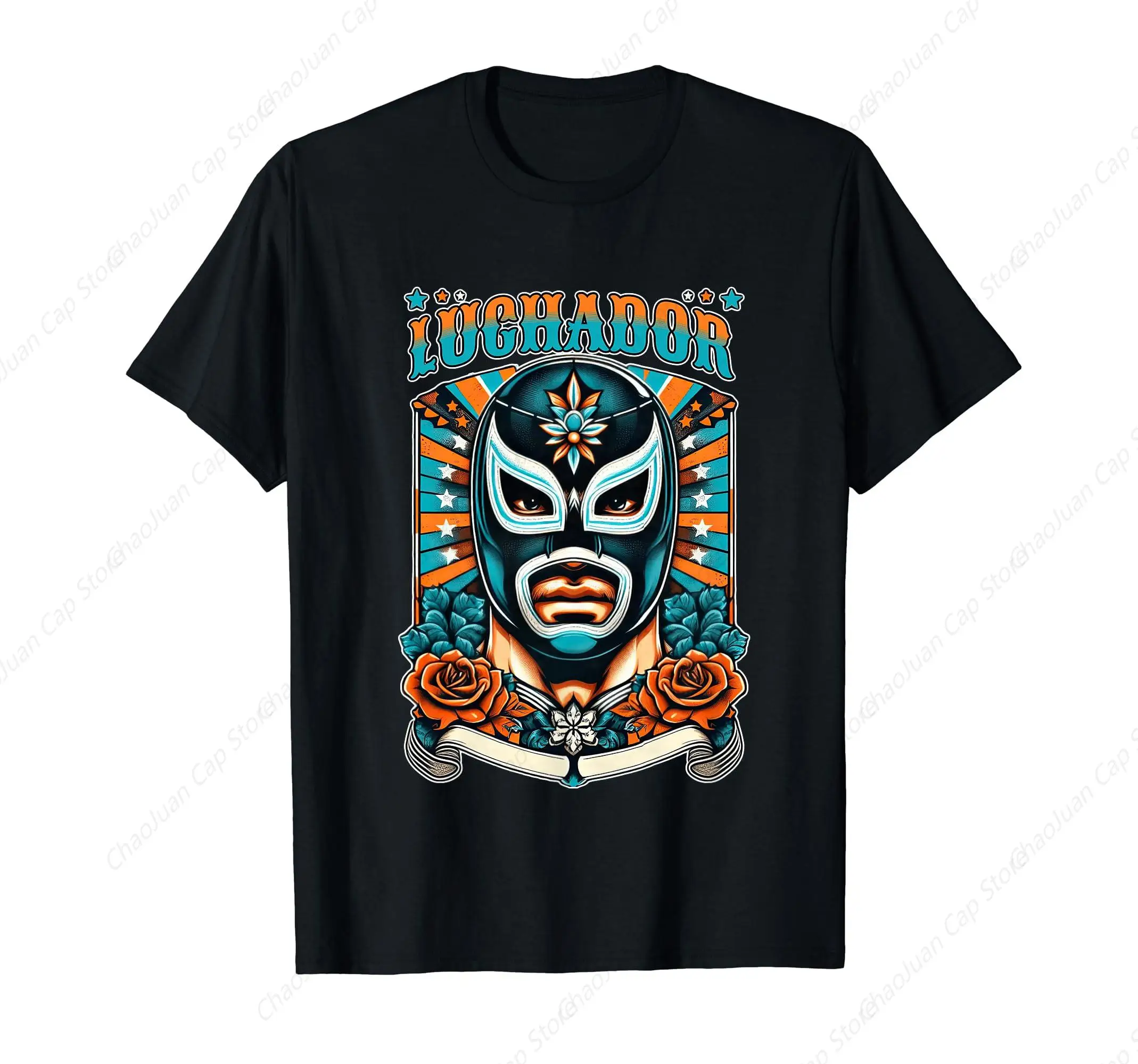 Cinco De Mayo Retro Luchador Mexican Mask Wrestling T-Shirt