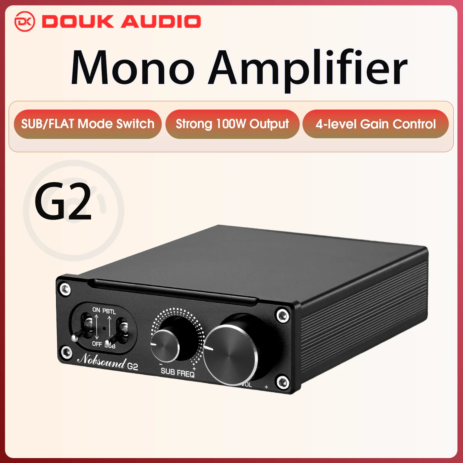 Nobsound 100 W Mini Mono-kanaals digitale versterker (subwoofer, zwart