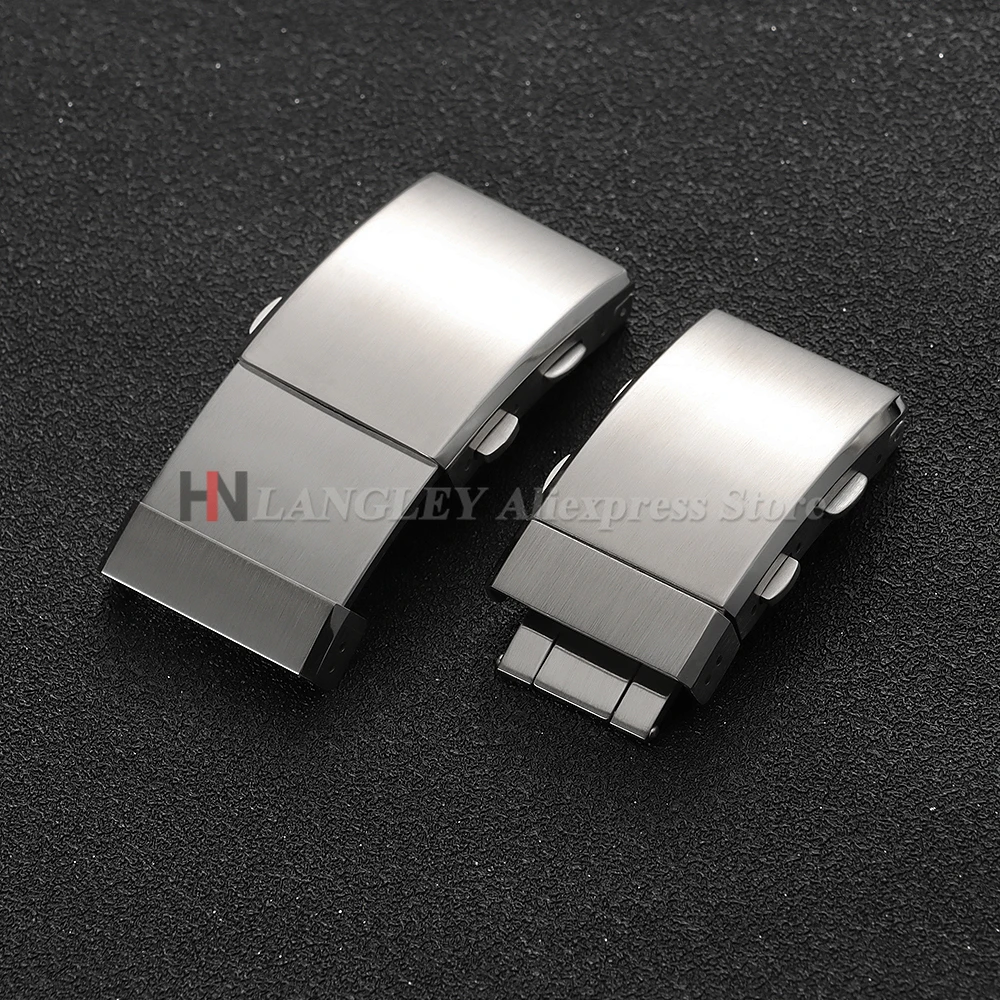 Stainless Steel Brushed Folding Safety Adjustable Watch Buckle Clasp