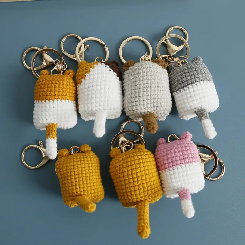 Knitting Small Cat Keychains Cute Keychain With Cat Creative