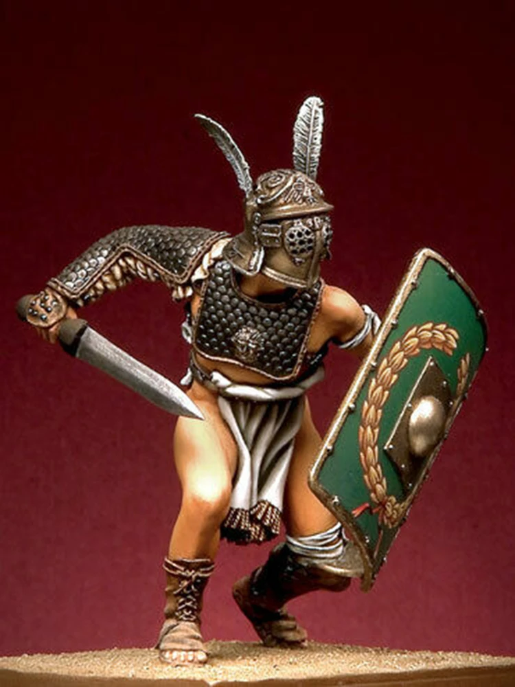 

1/18 90mm ancient Gladiator stand with shield (WITH BASE ) Resin figure Model kits Miniature gk Unassembly Unpainted