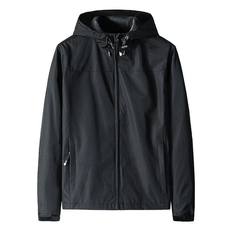 

New Spring Men's Jacket Travel Windproof Waterproof Sport Jacket Men Thin Outdoor Sportswear Coat Hooded Oversize Men's Clothing