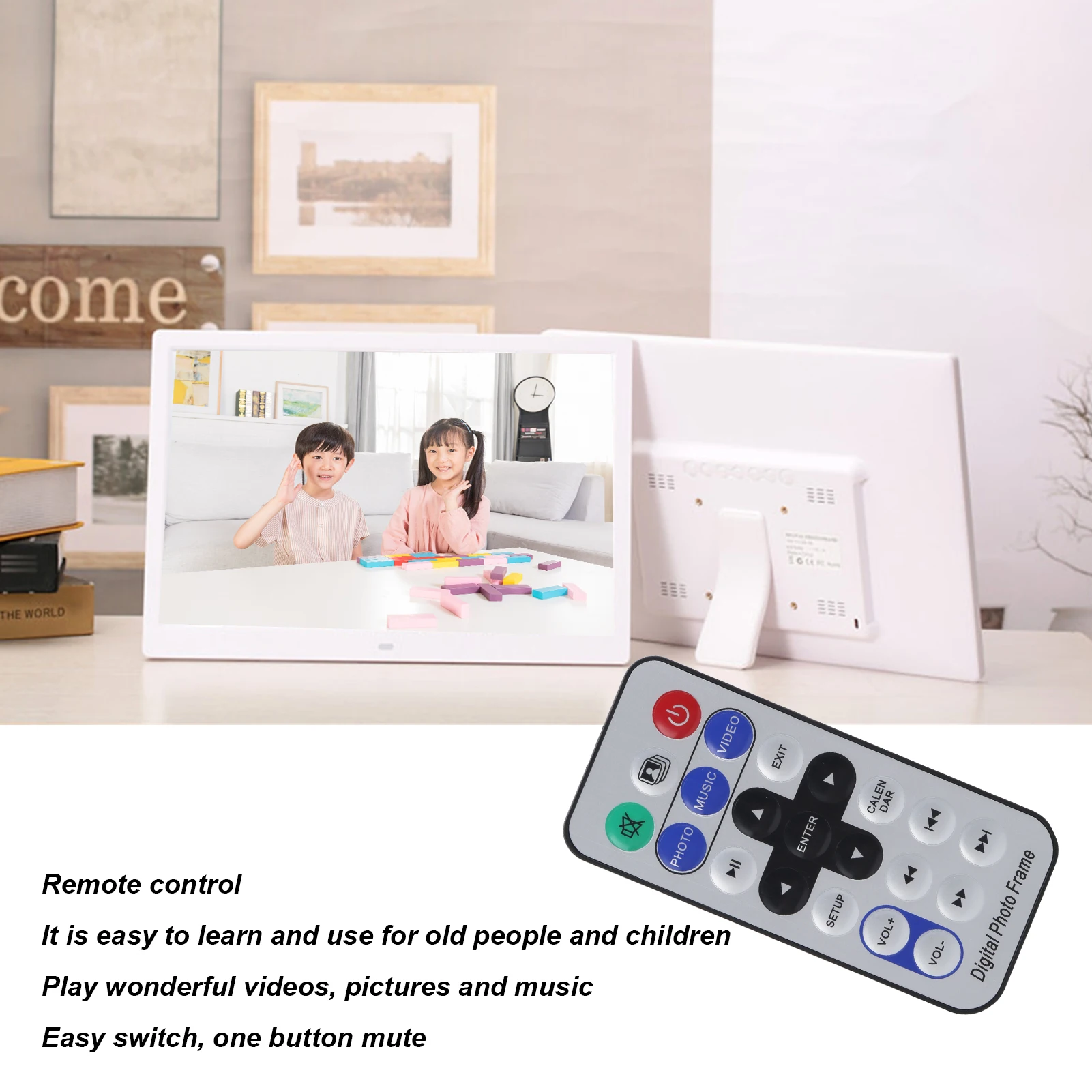 【New】15 Inch HD 1280x800 Digital Photo Frame Electronic Album MP3 MPEG4 Picture Music view 3