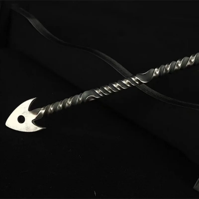 Mini Poseidon Trident Tea Knife Cold Weapon Desktop Decorative Decoration Chinese Tea Needle High-grade Ceremony Tools