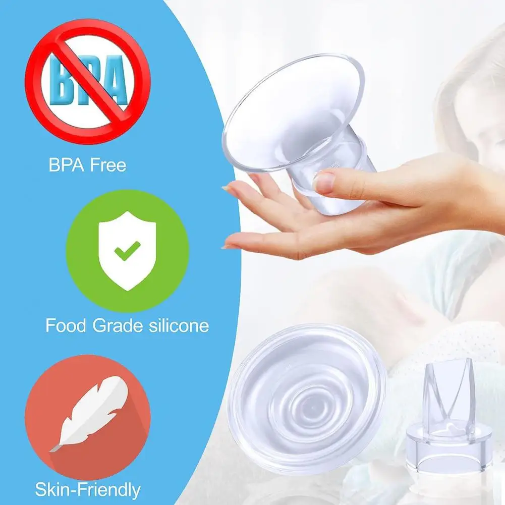 Food-grade Silicone Nipple Adapters Bpa-free Breast Pump Parts Universal Breast Pump Caliber Converters Easy Safe for Efficient