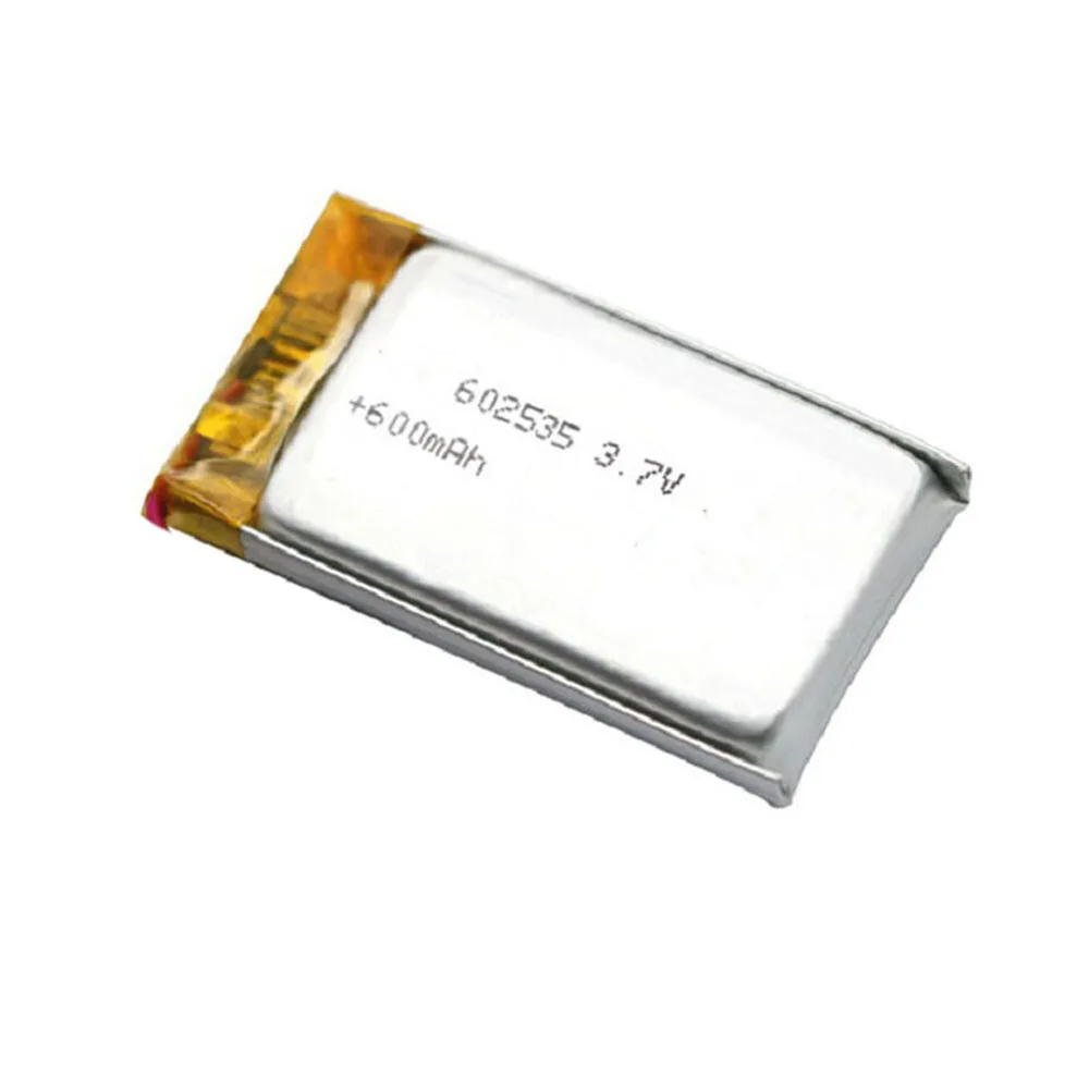 

100 шт. 602535 600 мАч литий-ионный полимерный литий-ионный аккумулятор, 3-контактный положительный терминал для MP4 MP3 камеры DVD MOBILE POWER GPS смарт-часов