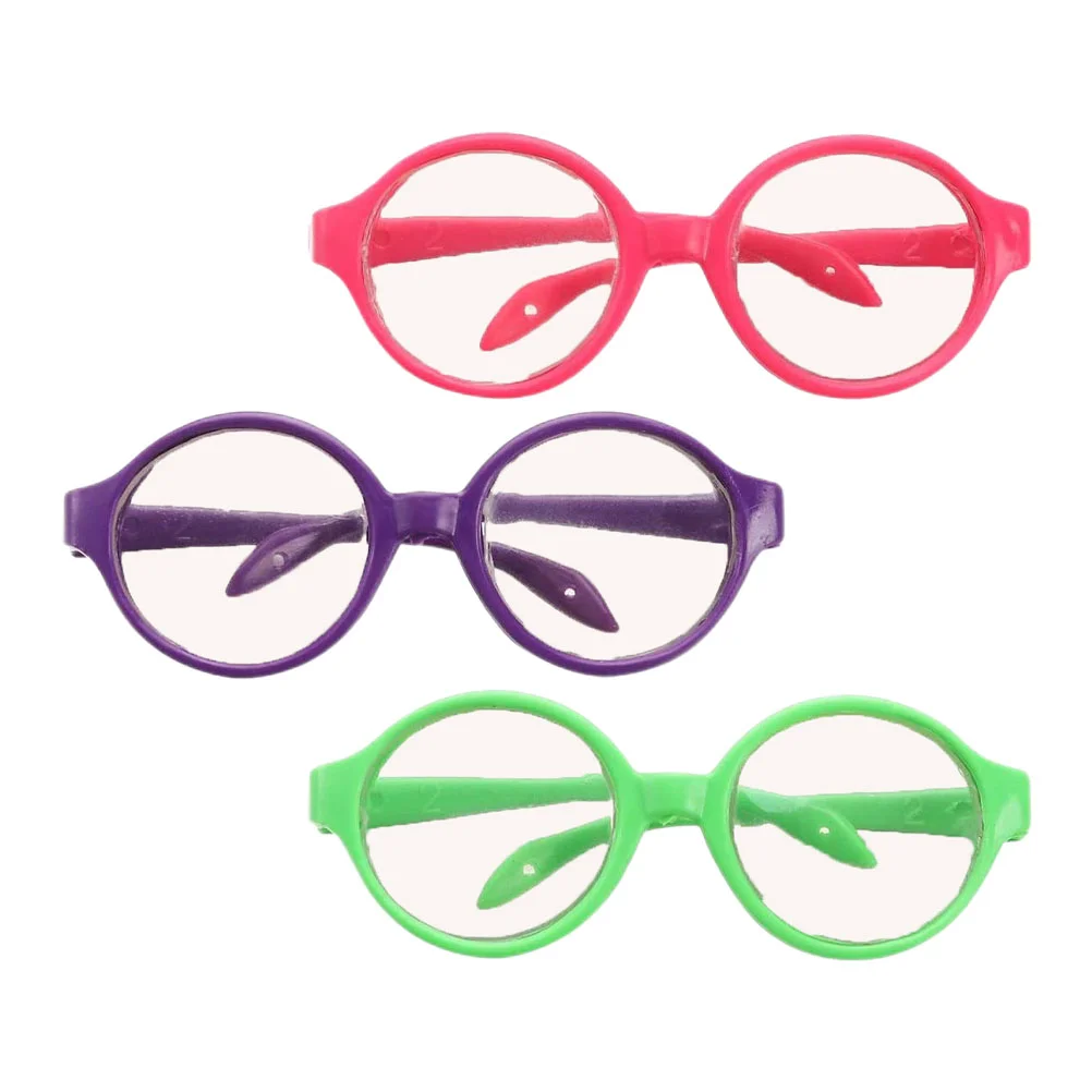 

3 Pcs Glasses Dress Up Eyeglasses Dressing Girls Toys Decors Props Accessories Fashion