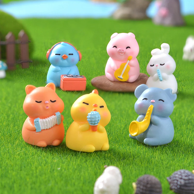 

Миниатюрное украшение для кукольного домика, микро браслет с милыми животными, миниатюрное украшение из смолы, настольное украшение, аксессуары