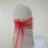 (50/100pcs) Organza Chair Sashes Bow Knot for Wedding Party Event Banquet Decoration Hotel Outdoor Party Chair Decors Supplies 6