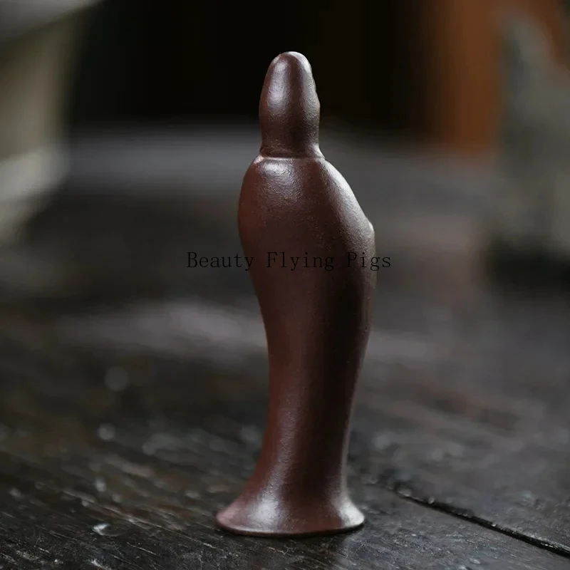 Yixing, China Sculpture Purple Clay Tea Pet Guanyin Buddha Statue Handmade Tea Carving Crafts