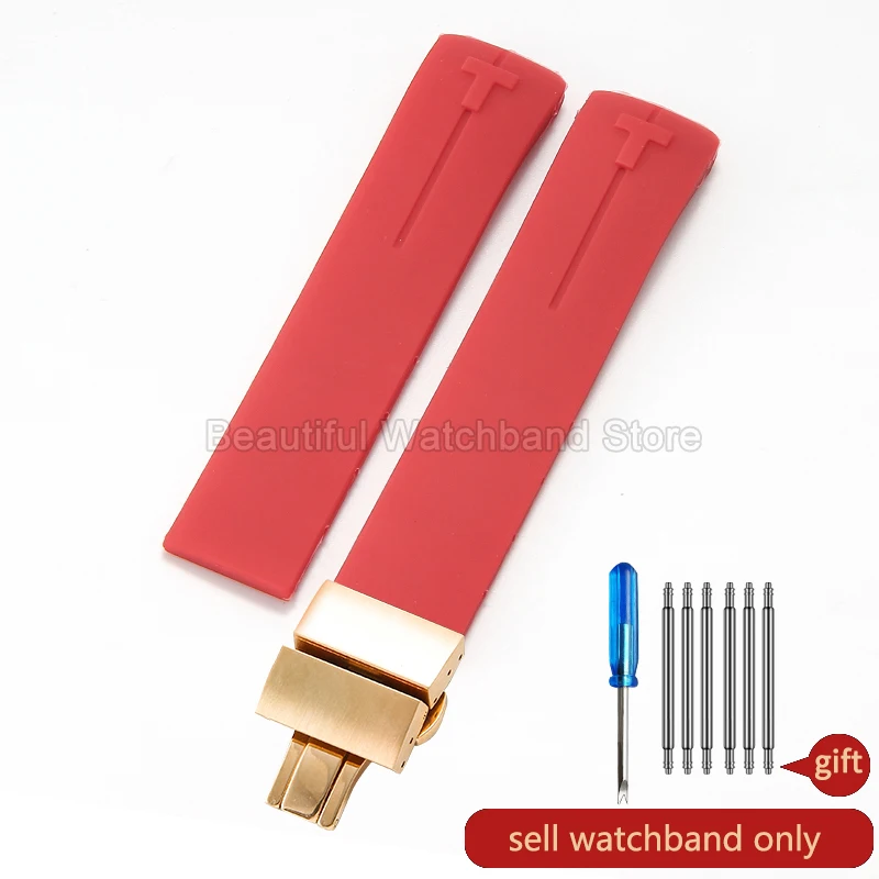 Premium Silicone Watch Strap – Scratch-Resistant, Color-Stable, Odorless Design with Folding Buckle