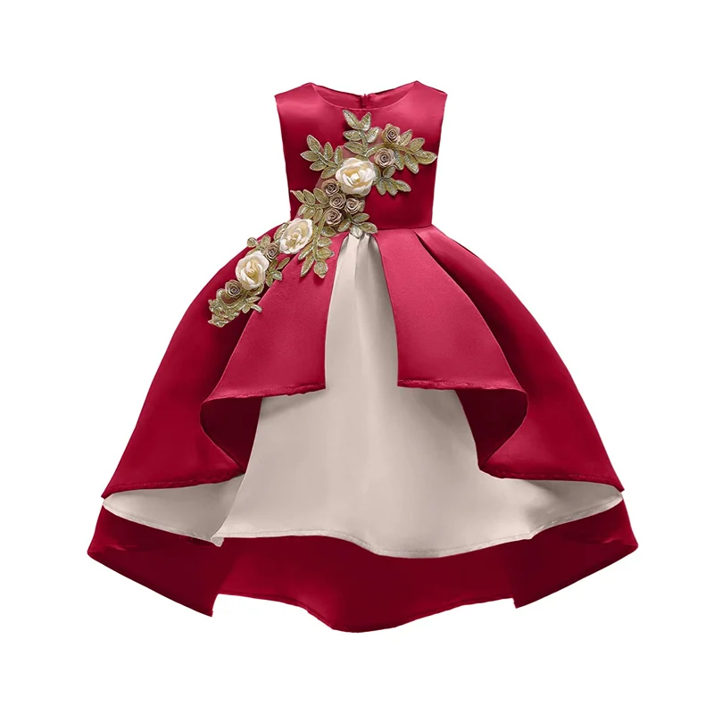 

Flower Girls Dress Wedding Bridesmaid Formal Midi Dresses for 2-9 Years Old
