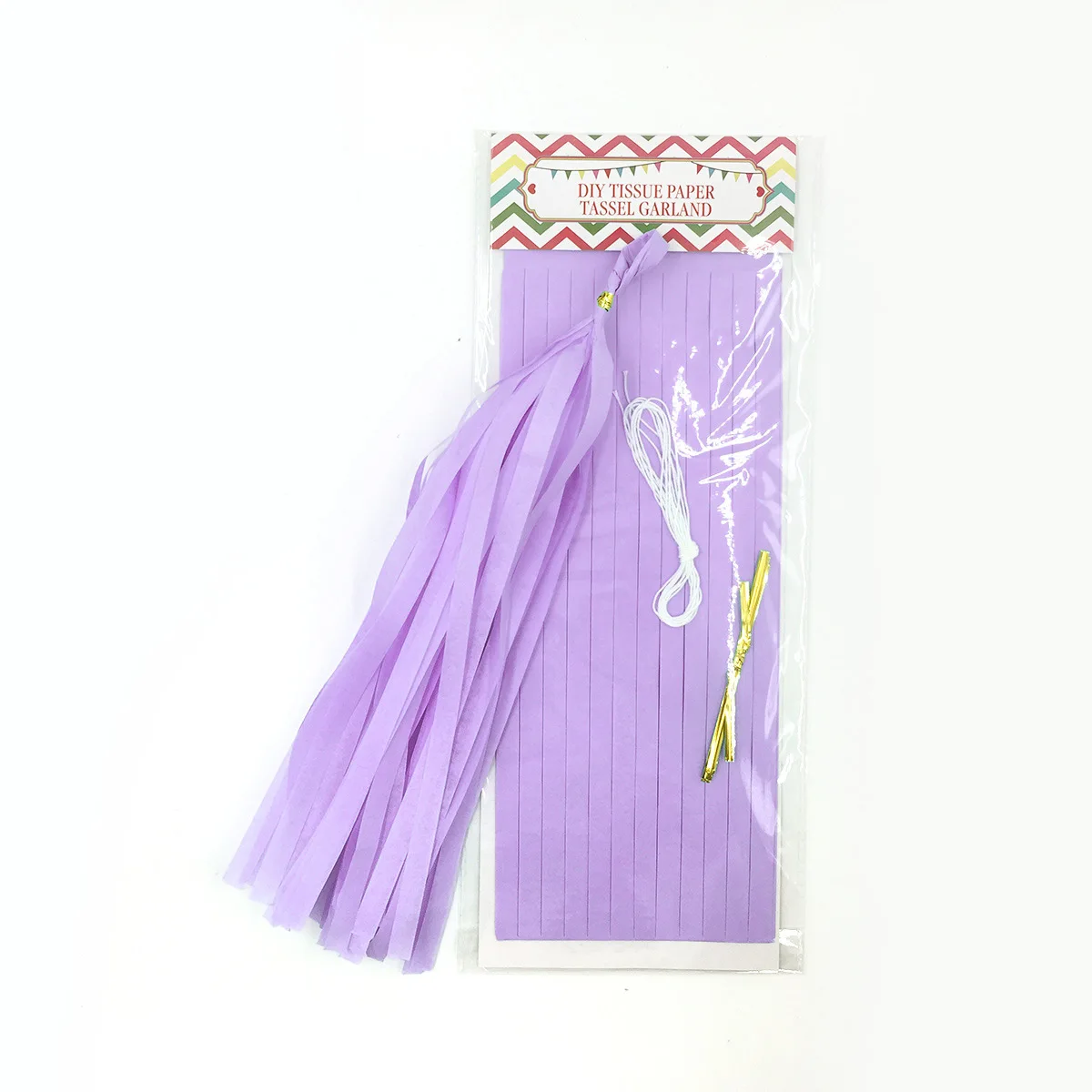Rose Gold Iridescent DIY Tissue Paper Tassel Garland Set - Party Decoration Supplies