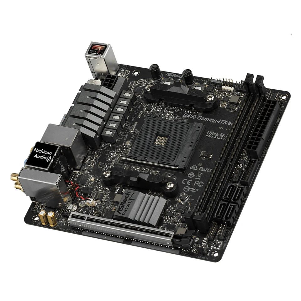 B450 Gaming-ITX/ac マザーボード ＋ RYZEN 1700 ASRock B450 GAMING-ITX/AC Motherboard Socket AM4 Supports Ryzen 5