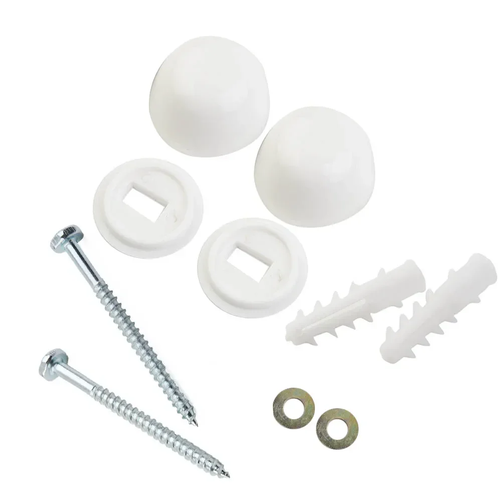 Toilet Bidet Anchor Bolts Set Toilet Floor Fixing Repair Fitting Plastic Cover Accessories Stainless Steel Screws