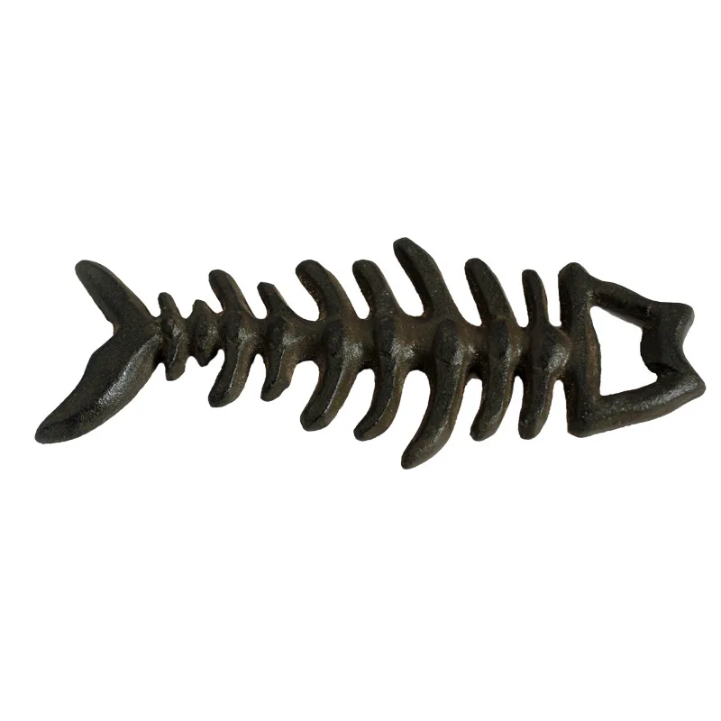 

Retro Cast Iron Fish Bone Bottle Opener - Beer Opening Tool, Creative Corkscrew for KTV, Great Gift & Dinner Table Decor