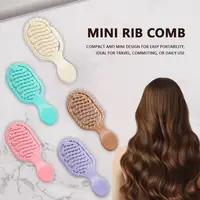 Portable Pocket Hollow Hair Comb Anti-static Comb Anti Knot Tangling Hair Styling Brush with Plastic Handle and Nylon Bristles