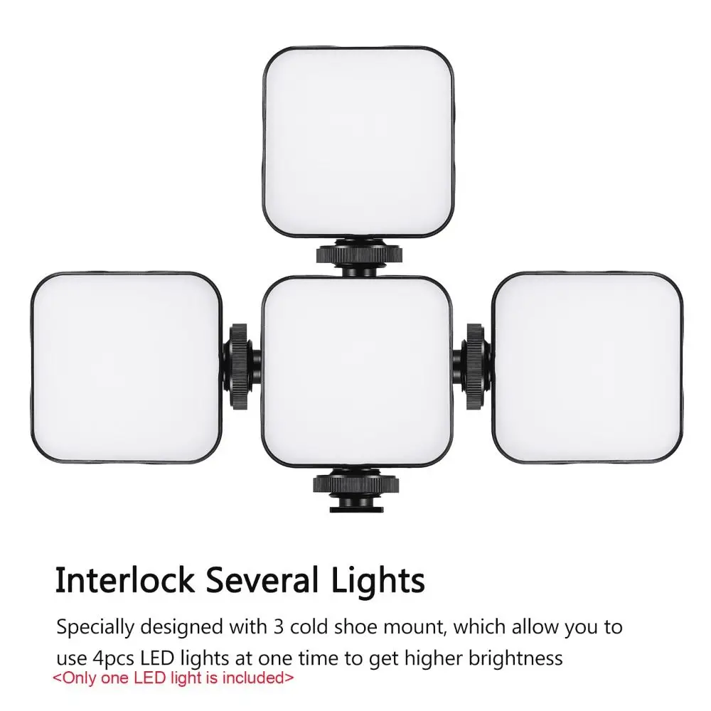 Portable 5W Mini LED Video Light Photography 6500K Fill-in Lamp Dimmable Hot Shoe Mount Adapter for Canon/Nikon/Sony DSLR Camera 1074778 led video light,mini led video light,portable fill light