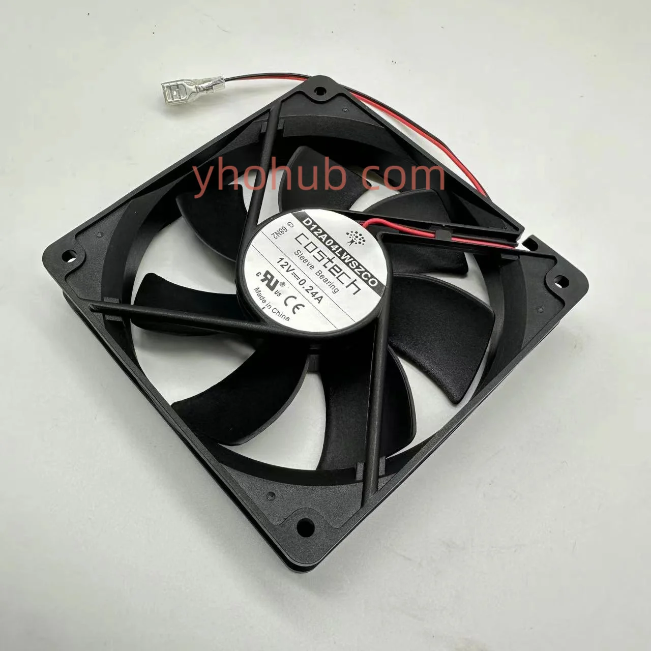 Ventilateur PC 120mm COSTECH 12V - Roulement à Sleeve, Neuf, Format Carré