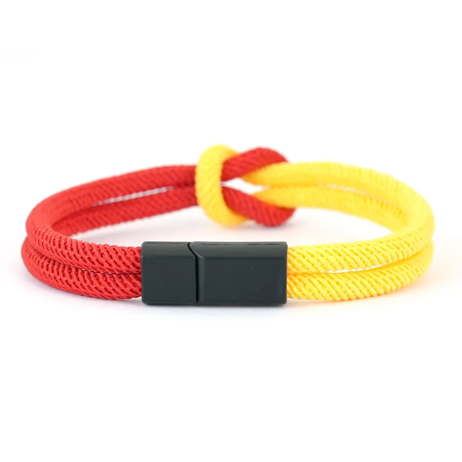 Neue farbblockierende Seilarmbänder für Herren, abnehmbare Magnetschnalle, Freundschaftsarmband, perfektes Geschenk für Ihn, cooles Reitzubehör – Detail 11