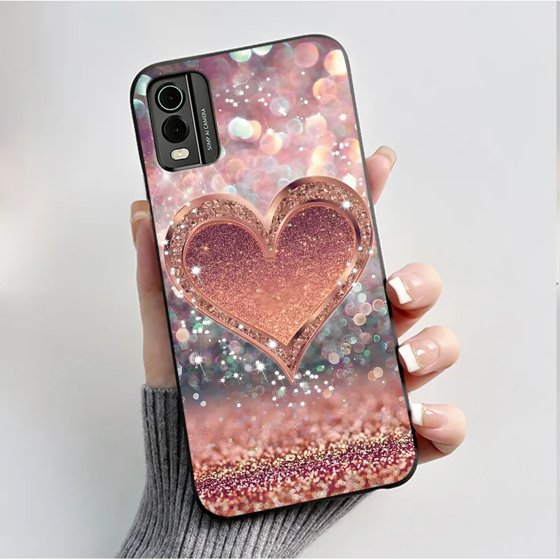 Black Soft Silicone TPU Luxury Fashion Flower Butterfly Phone Case