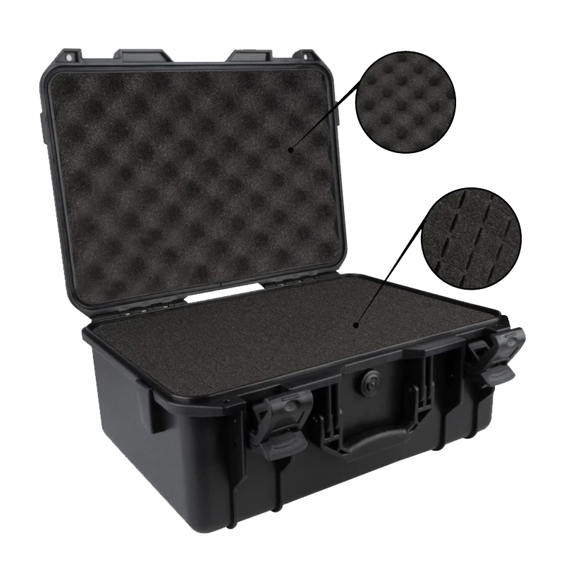 430x350x190mm Plastic Safety Equipment Case Waterproof Hard Carry Tool Case Dry Storage ToolBox Foam Tool Case Instrument Box Storage Box Storage Case Tool Box