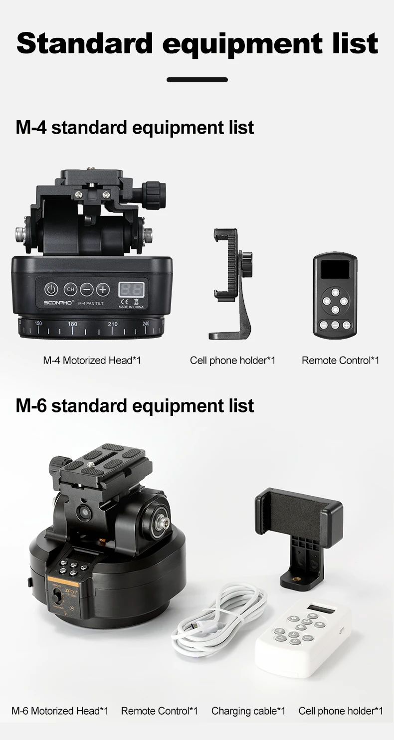 M4 M6 Motorized Tripod Head Wireless Remote Control AI Face Track Panoramic Came
