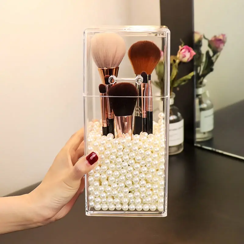 Makeup Storage Box 1PC Four-sided Makeup Brush Bucket makeup organizer makeup storage box cosmetic storage box storage box