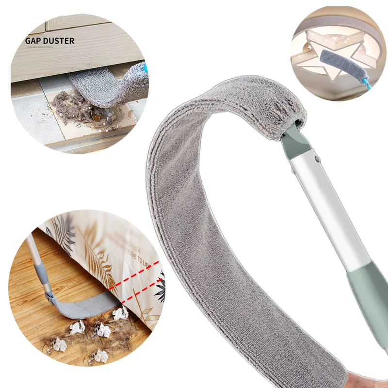 Long Handle Bedside Dust Brush Cleaning Brush for Sofa Gap Flexible Floor Mop Home Cleaning Tool Retractable Gap Dust Cleaner