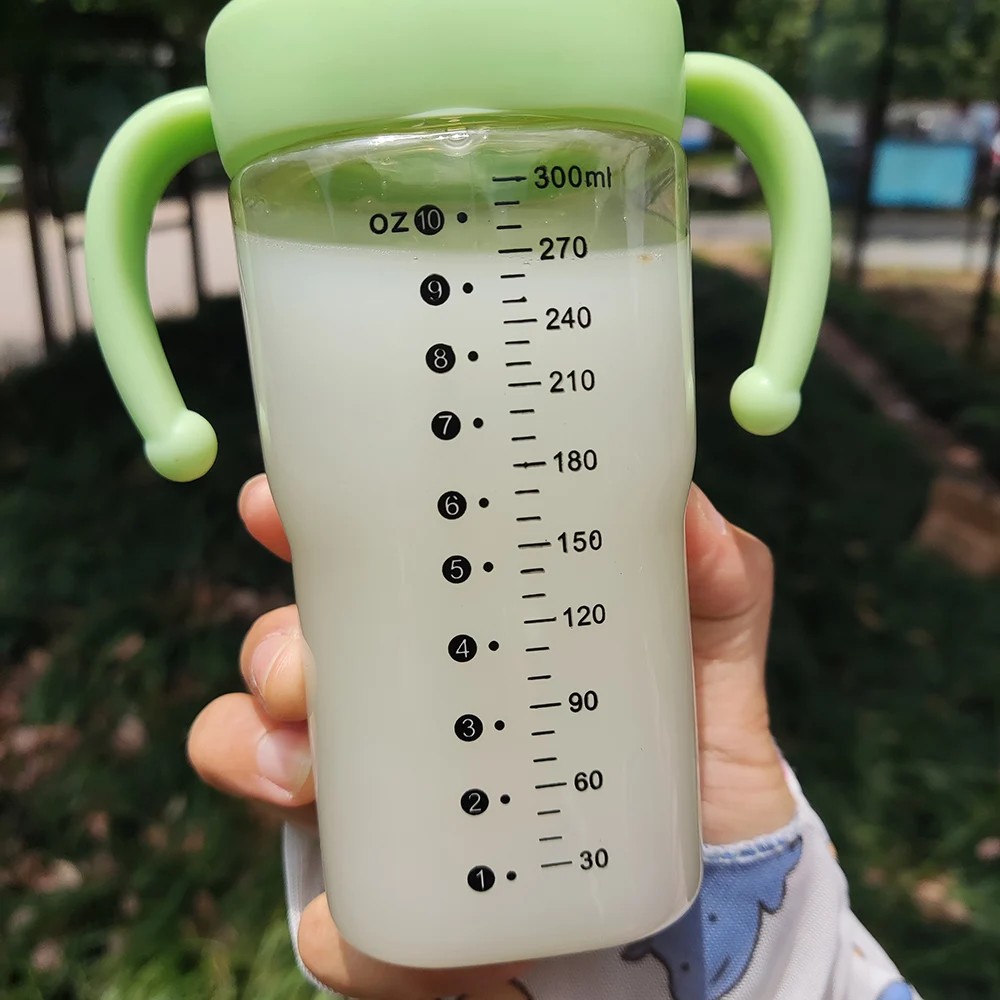 300ml Newborn Baby Bottles Anti-Choke Glass Feeding Bottle Wide Caliber Imitation Breast Infant Nursing Bottle For 0-6 Month BPA