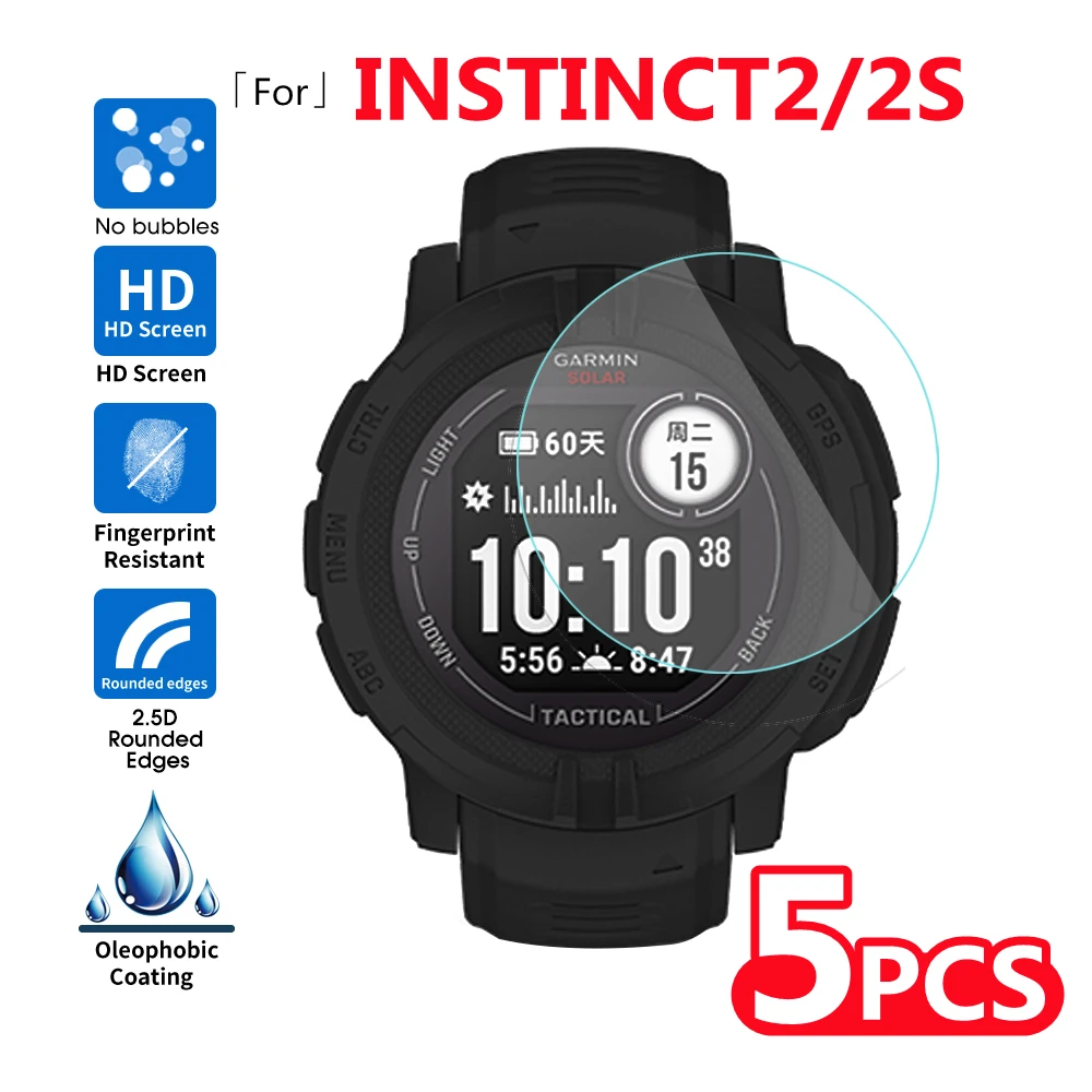 Tempered Glass Film for Garmin Instinct 2 2S 9H Antiscratch Clear