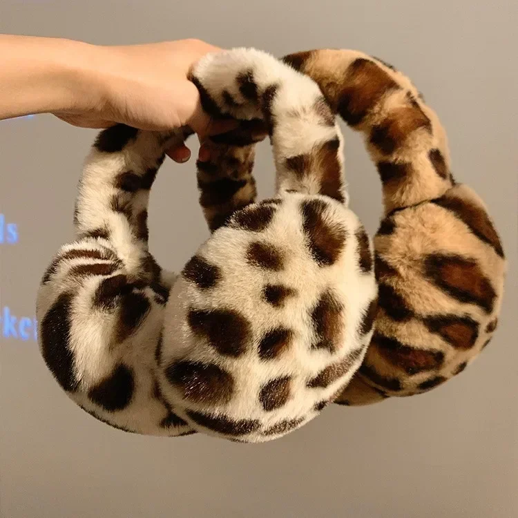 Cache-oreilles Léopard Pliable En Peluche – Pour Femmes Et Filles – Chaud, Doux, Design Tendance Pour L'hiver