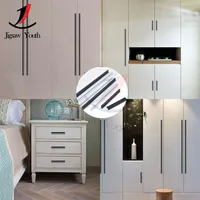 64 มม.-320 มม.ตู้ครัวจับตู้เสื้อผ้าตู้เสื้อผ้า Dressers สีดําประตูลิ้นชักดึงลูกบิดอุปกรณ์ฮาร์ดแวร์ 4