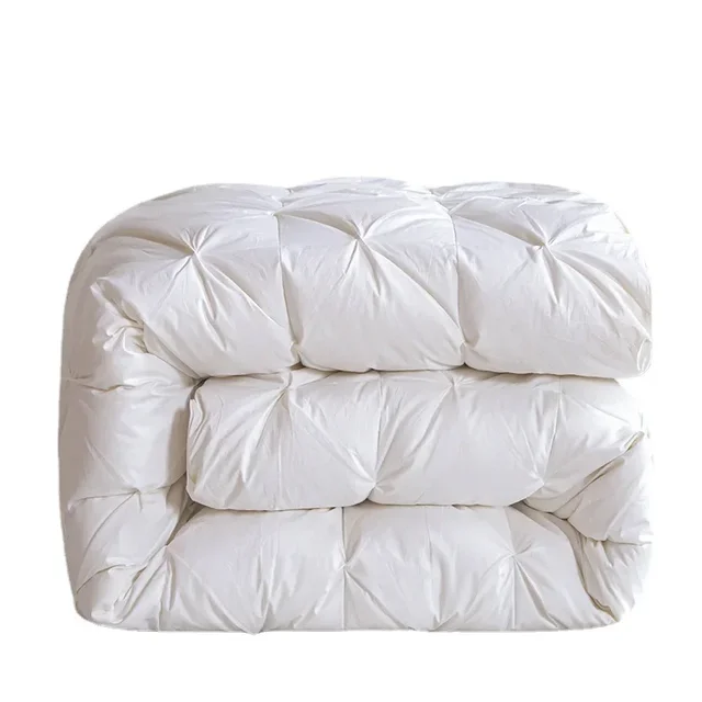 Temperature controlled down quilt, white goose down quilt, single person cotton quilt with thickened core for warmth and comfort