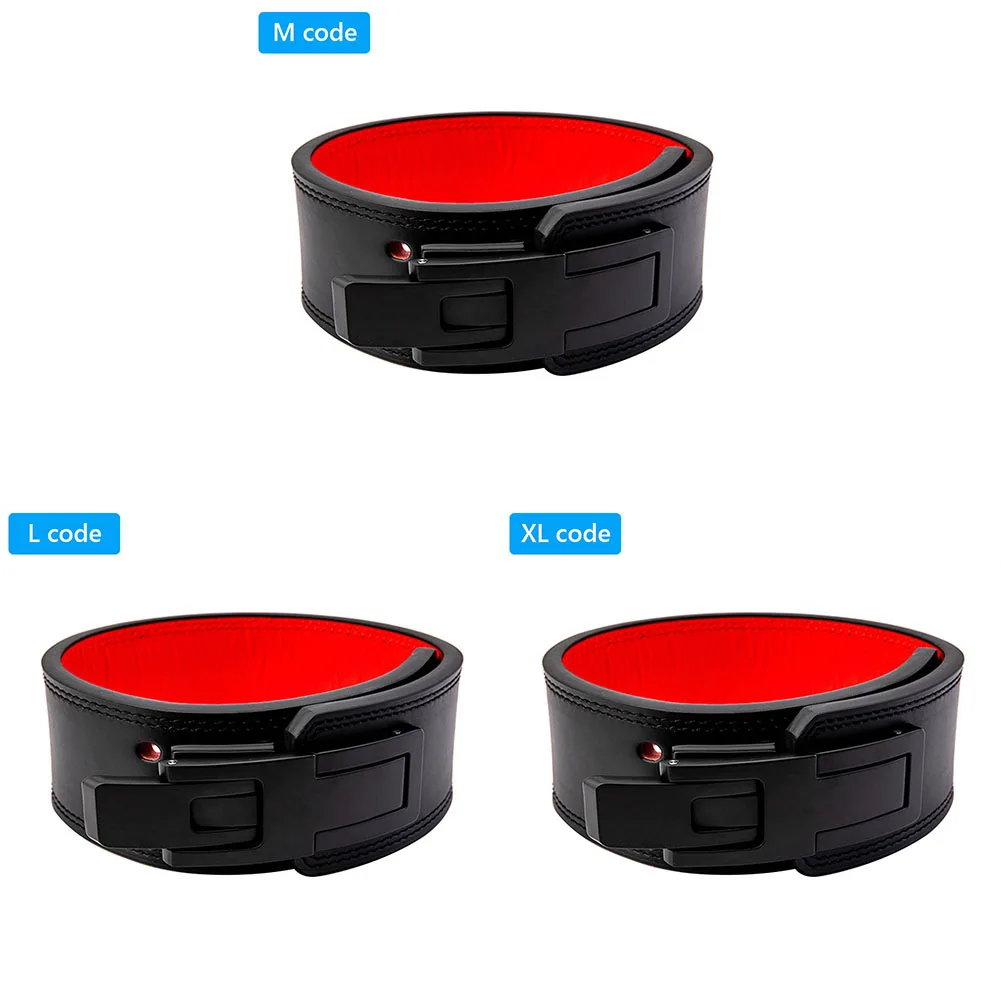 Weightlifting Belt Self-Locking Powerlifting Belt Protective Back Support Squat Protect Lumbar Adjustable for Bodybuilding