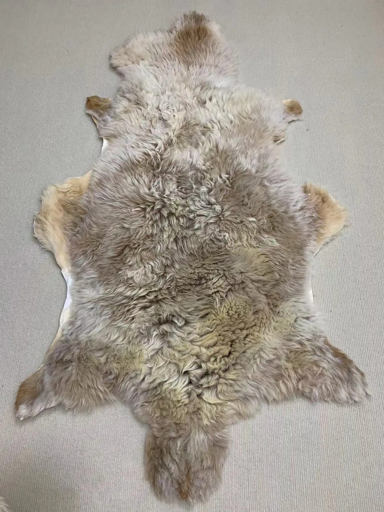 Unique Natural color sheepskin wool leather, cushion fur sofa chair sheepskin carpet Genuine Leather, updated timly