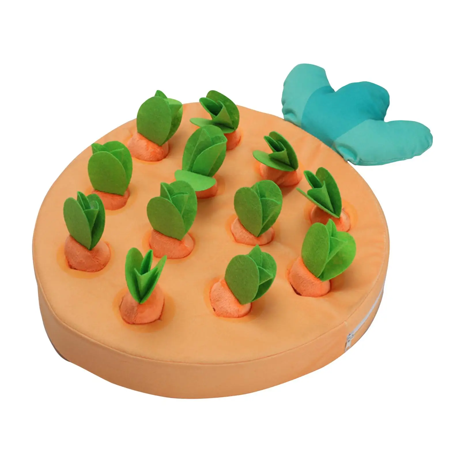 Dog Plush Carrot Mat Increase IQ Early Educational Toy Creative Dog Chew Toys Slow Eating Dog Puzzle Toys for Small Dogs