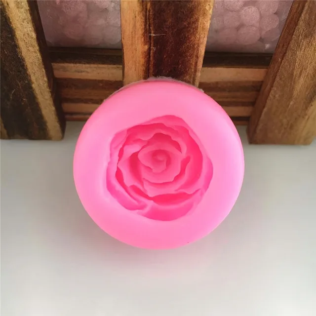Flower Bloom Rose Shape Silicone DIY 3D Cake Mold Fondant Soap Cupcake Candy Chocolate Jelly Decoration Baking Tool Moulds 3