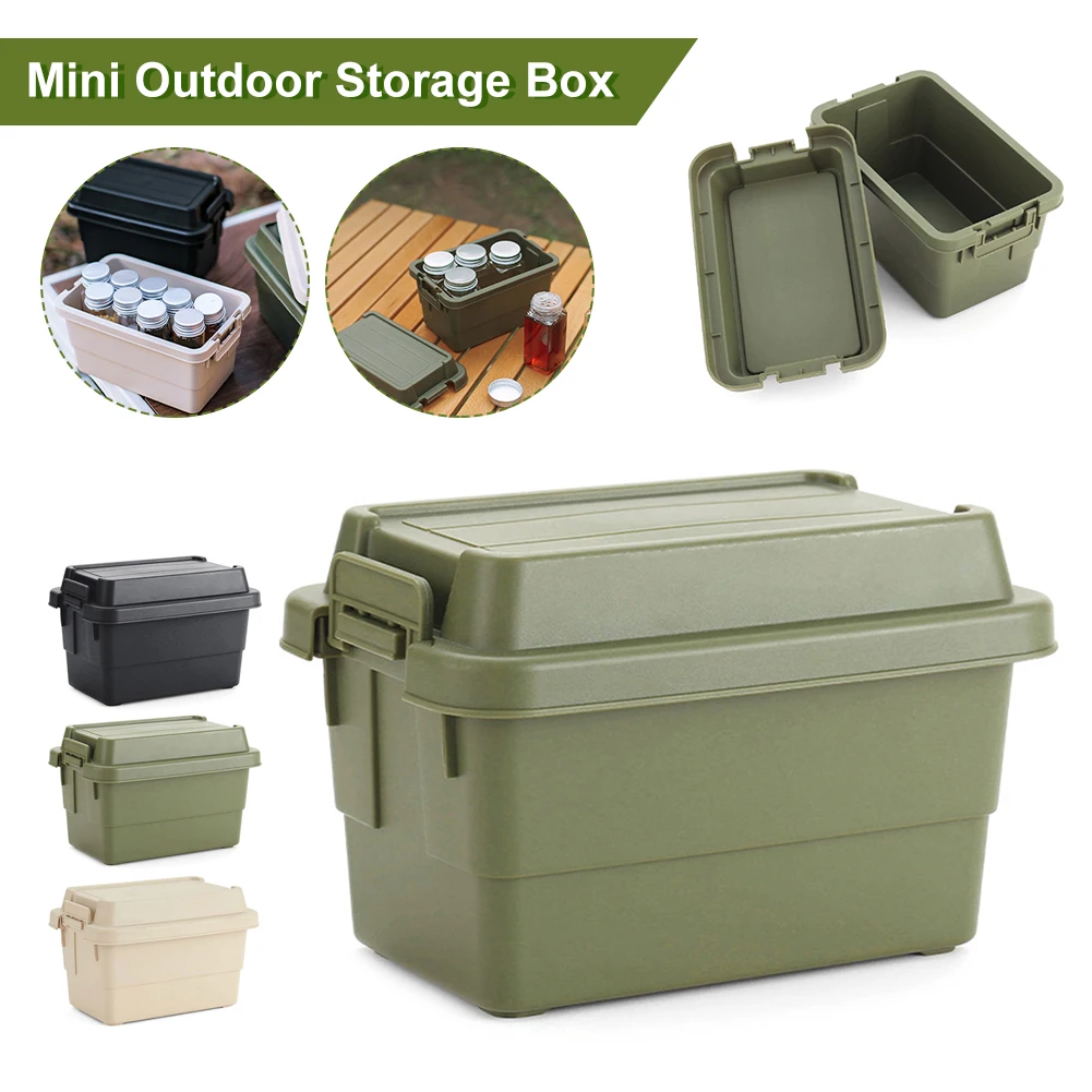 

1.1L Outdoor Camping Mini Storage Box Desktop Seasoning Shaker Bottle Organizer Storage Case for Travel BBQ Fishing Backpacking